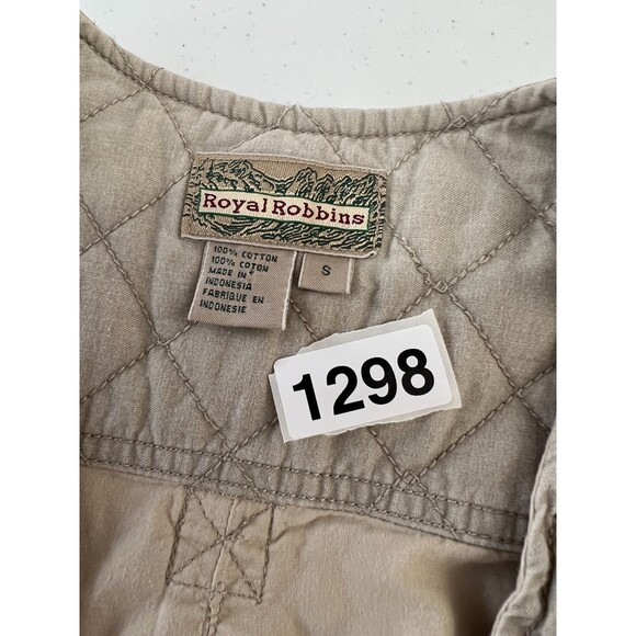 Royal Robbins Vintage 90s Hiking Safari Fishing Tan Vest Men's Size S Small - Picture 12 of 12